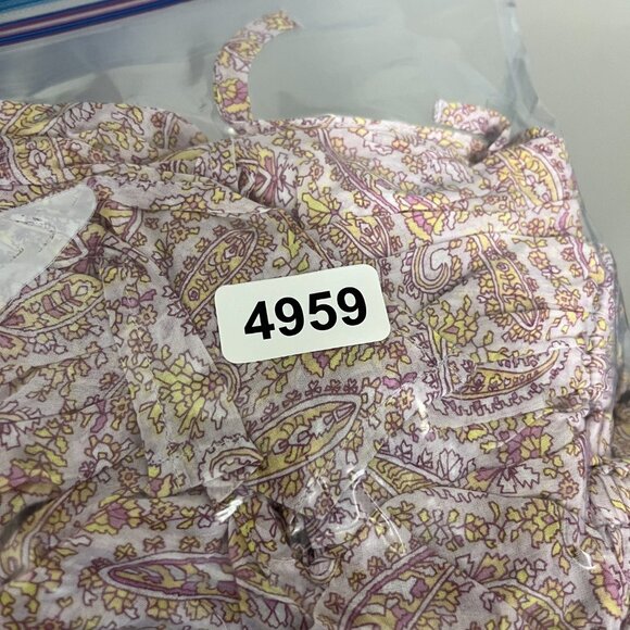 J. Crew Medium Purple, Green Boho Paisley Wrap Maxi Cotton Voile Skirt w/Pocket - Picture 16 of 16